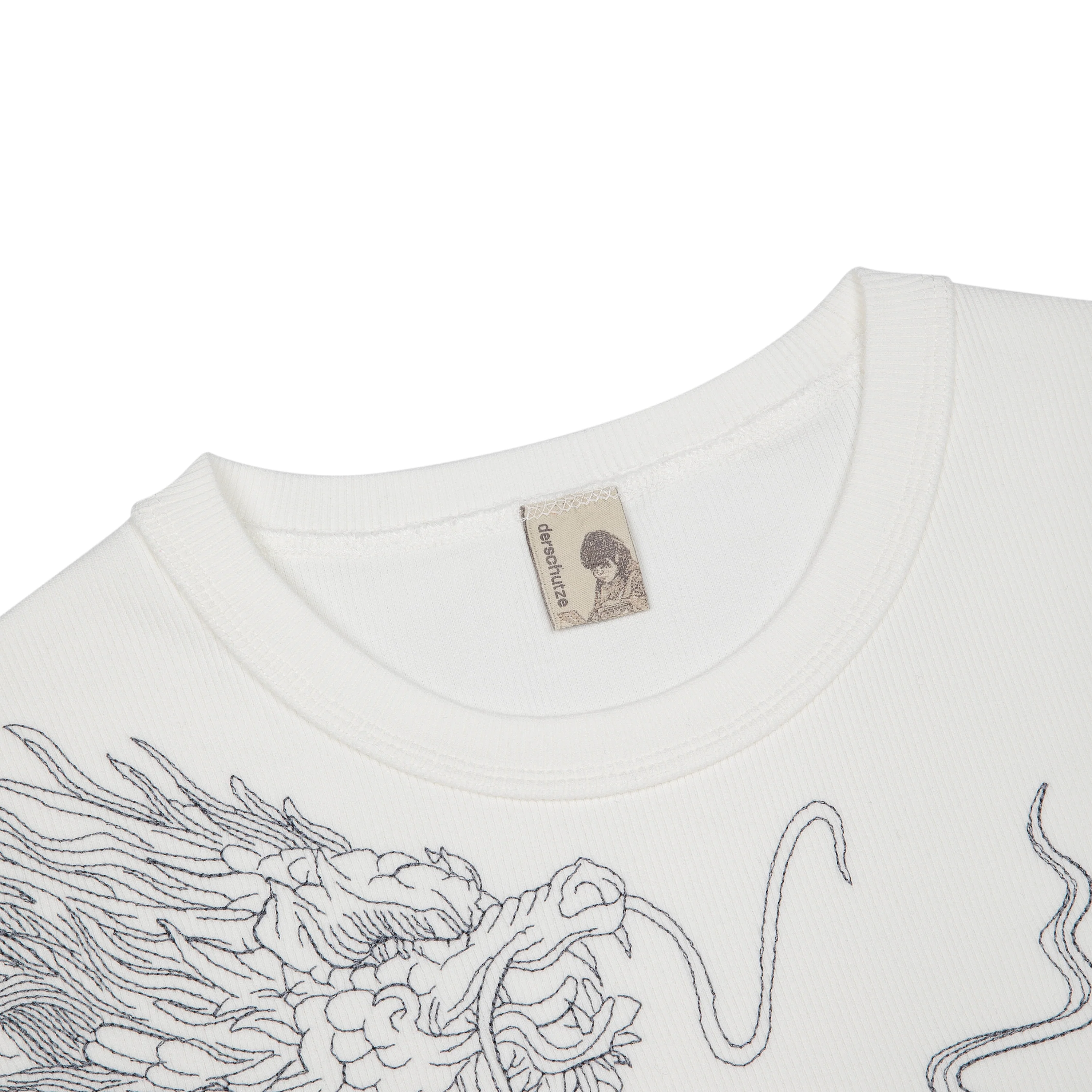 "yakuza" ribbed T Shirt off white - Image 3