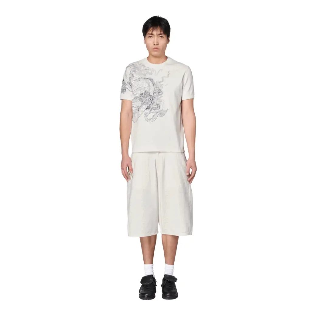 "yakuza" ribbed T Shirt off white - Image 8