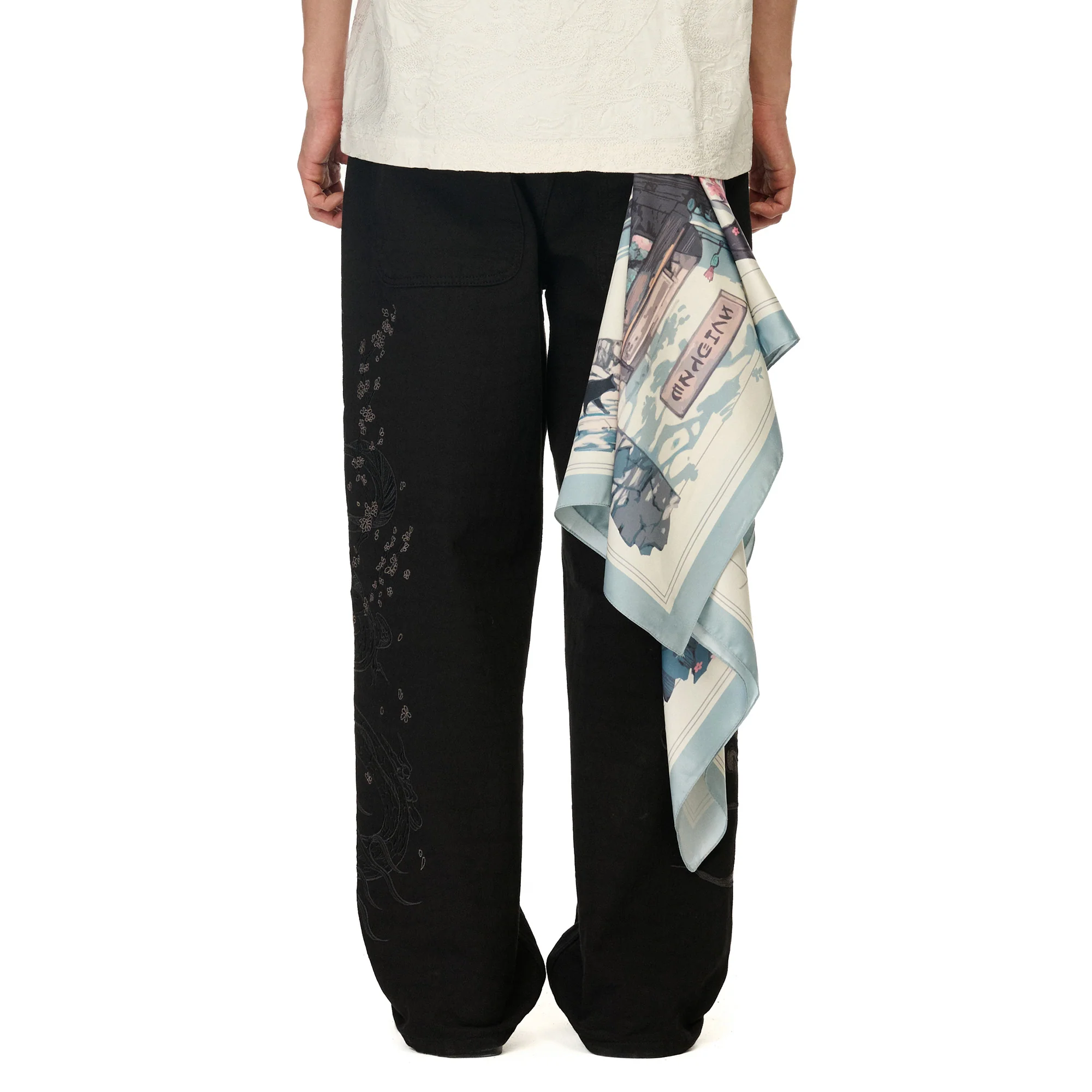 "yakuza"scarf creme - Image 4