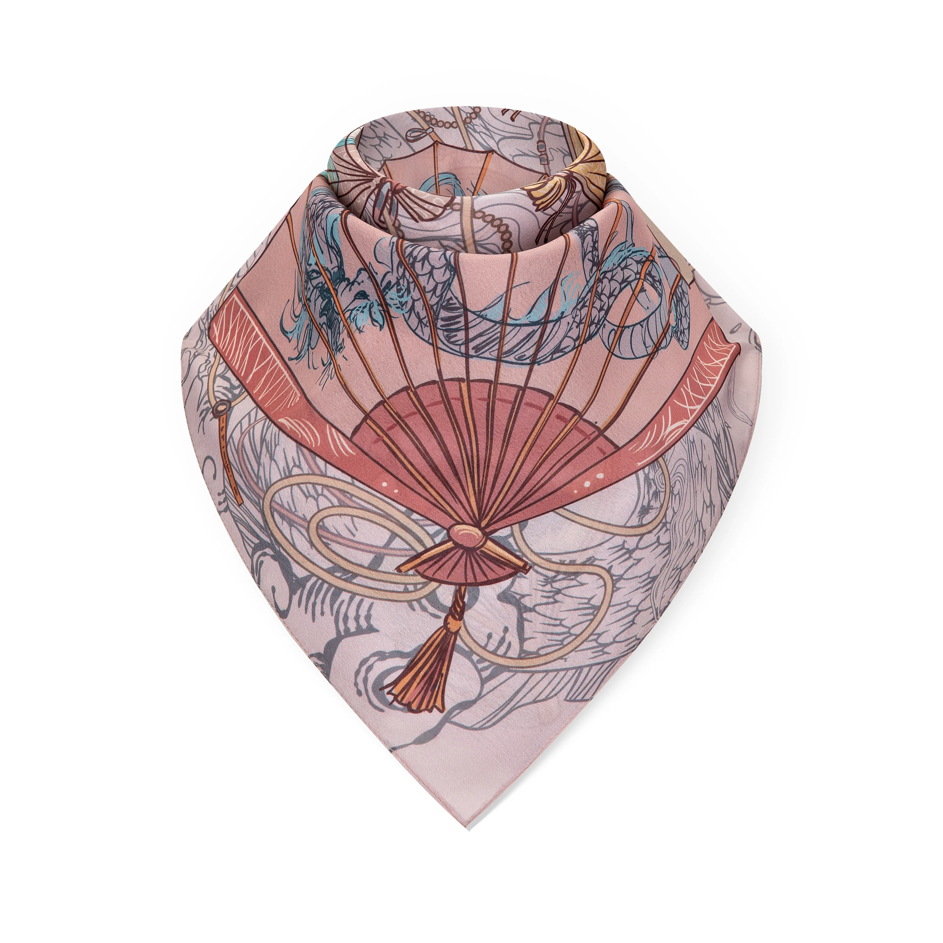 "yakuza"scarf soft pink - Image 3