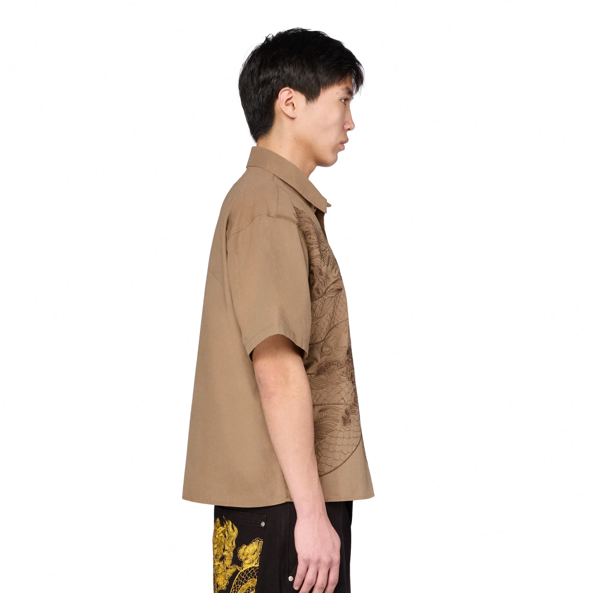 "yakuza" Shirt brown - Image 8