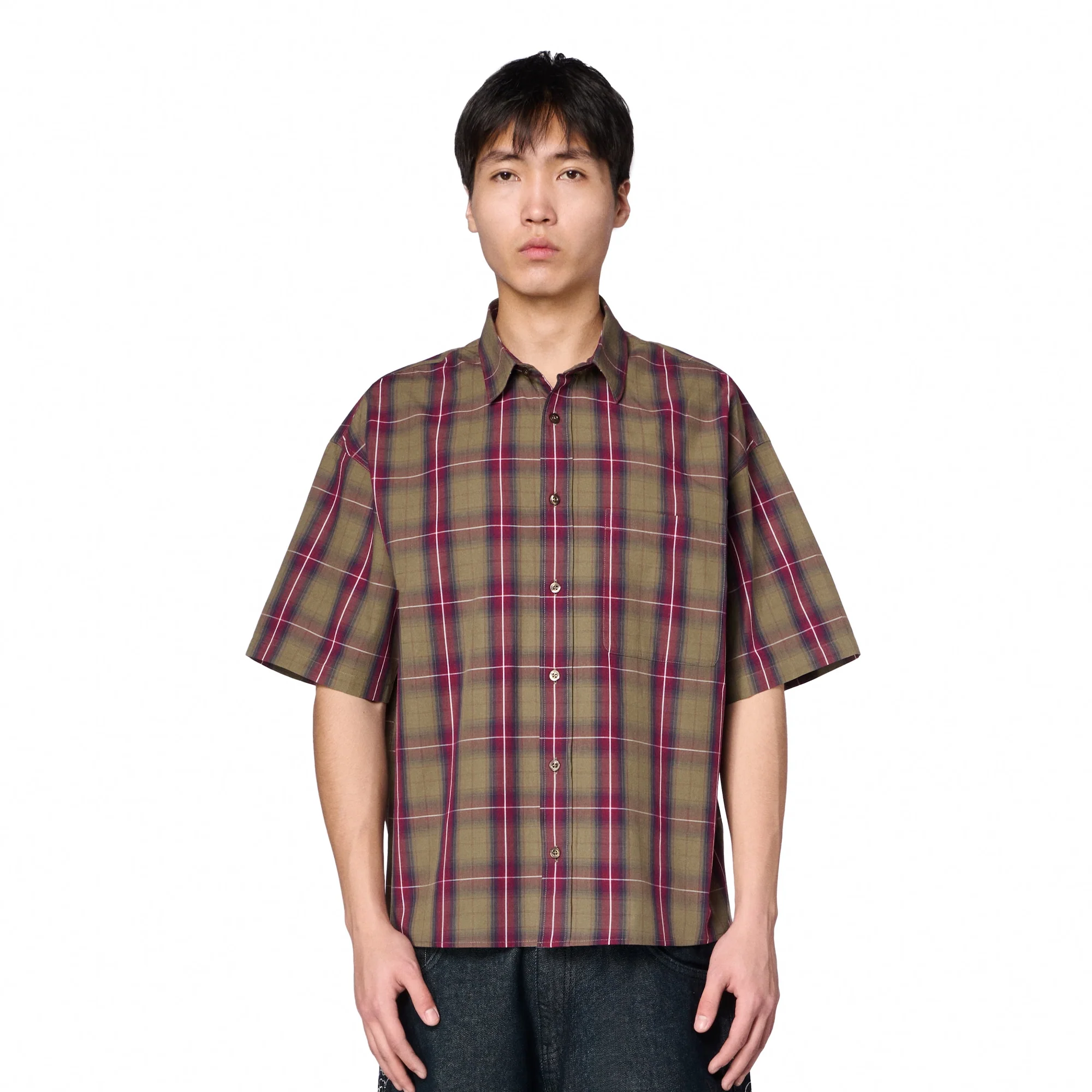 "yakuza" Shirt plaid green - Image 7