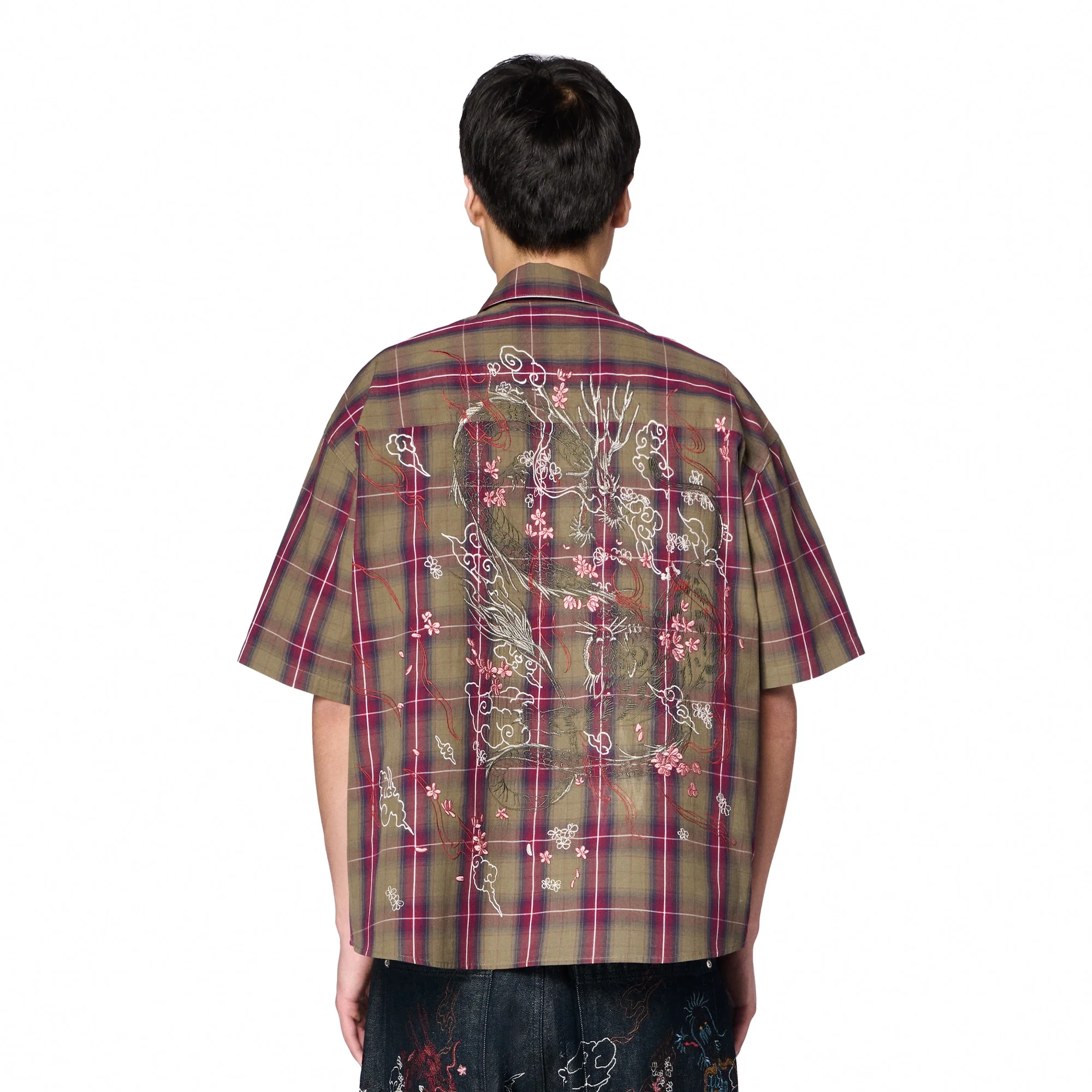 "yakuza" Shirt plaid green - Image 8