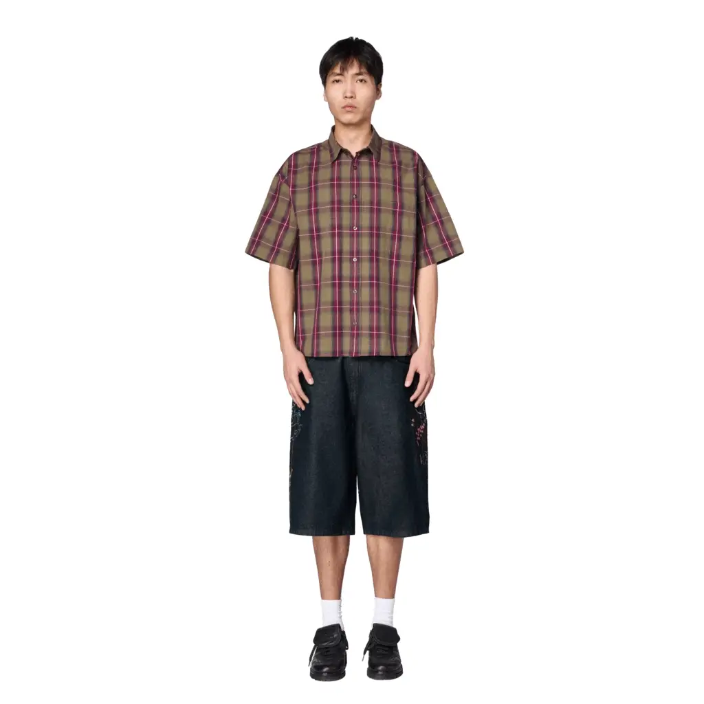 "yakuza" Shirt plaid green - Image 9