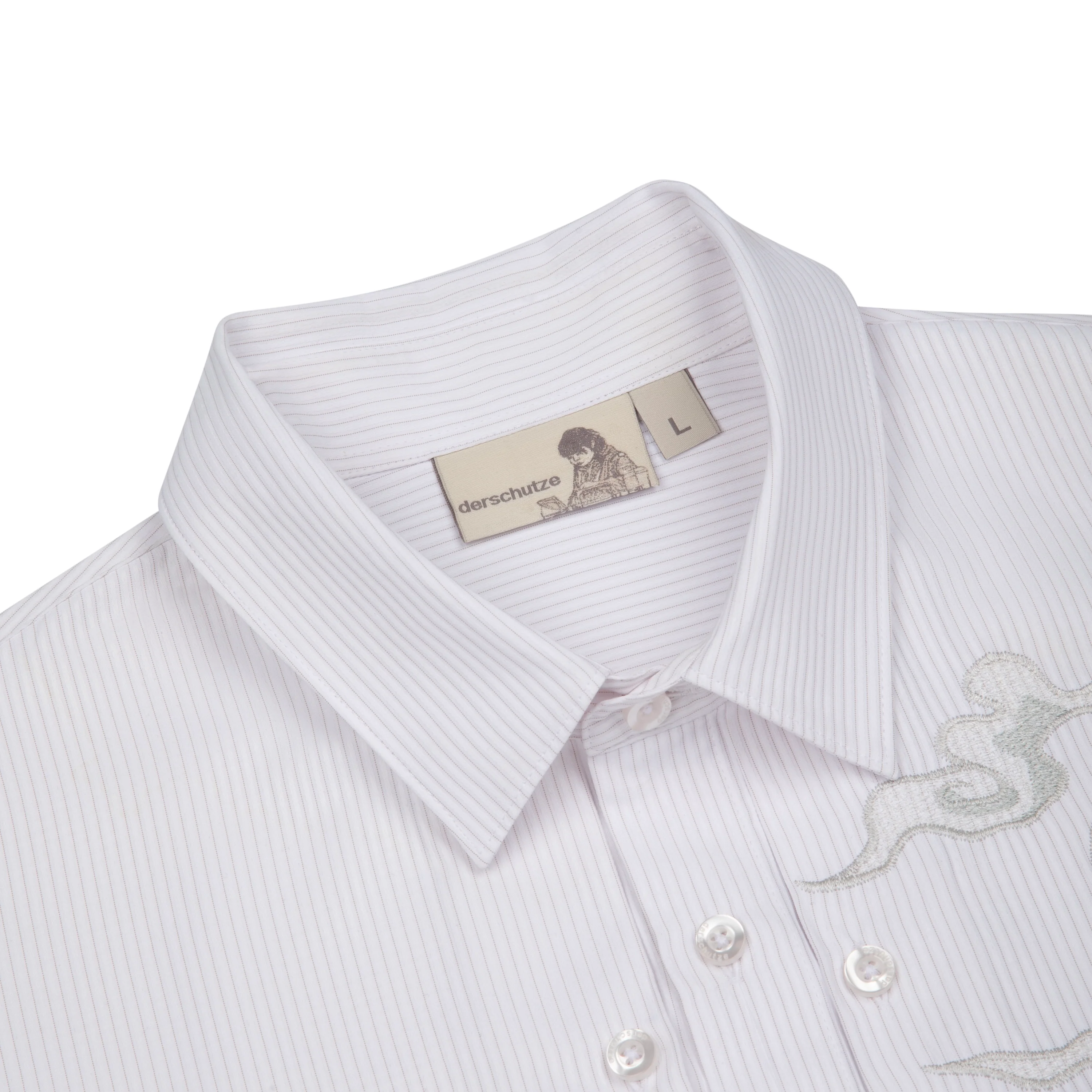 "yakuza" Shirt white striped - Image 3