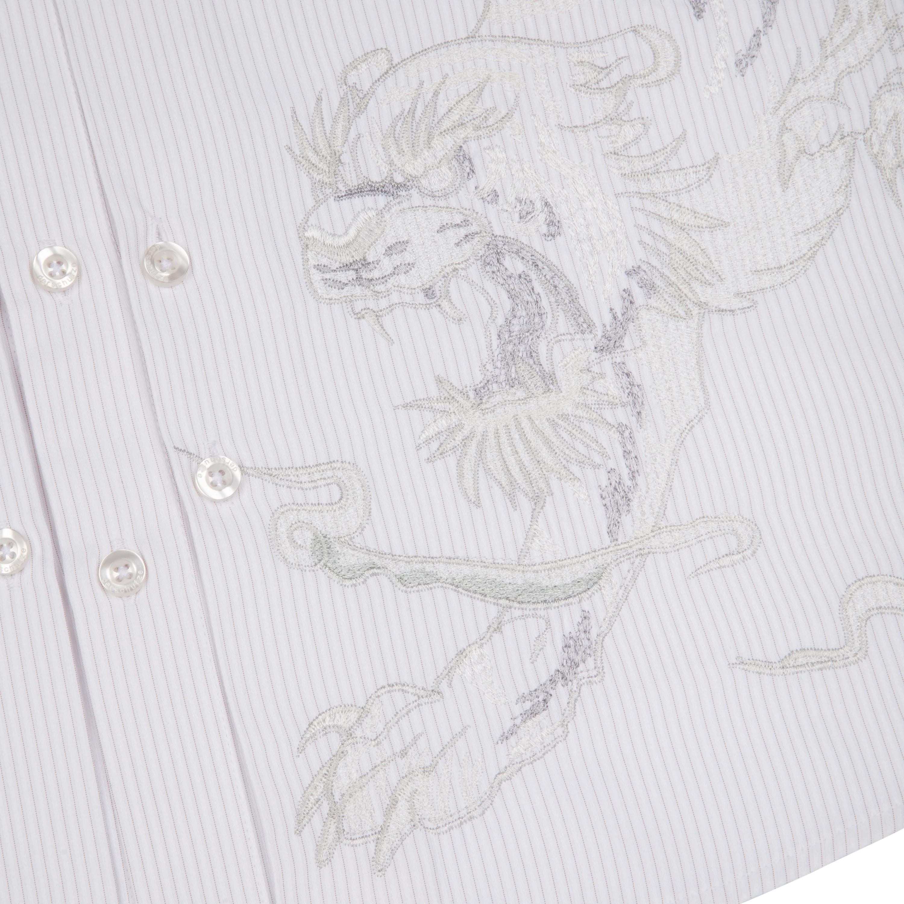 "yakuza" Shirt white striped - Image 5
