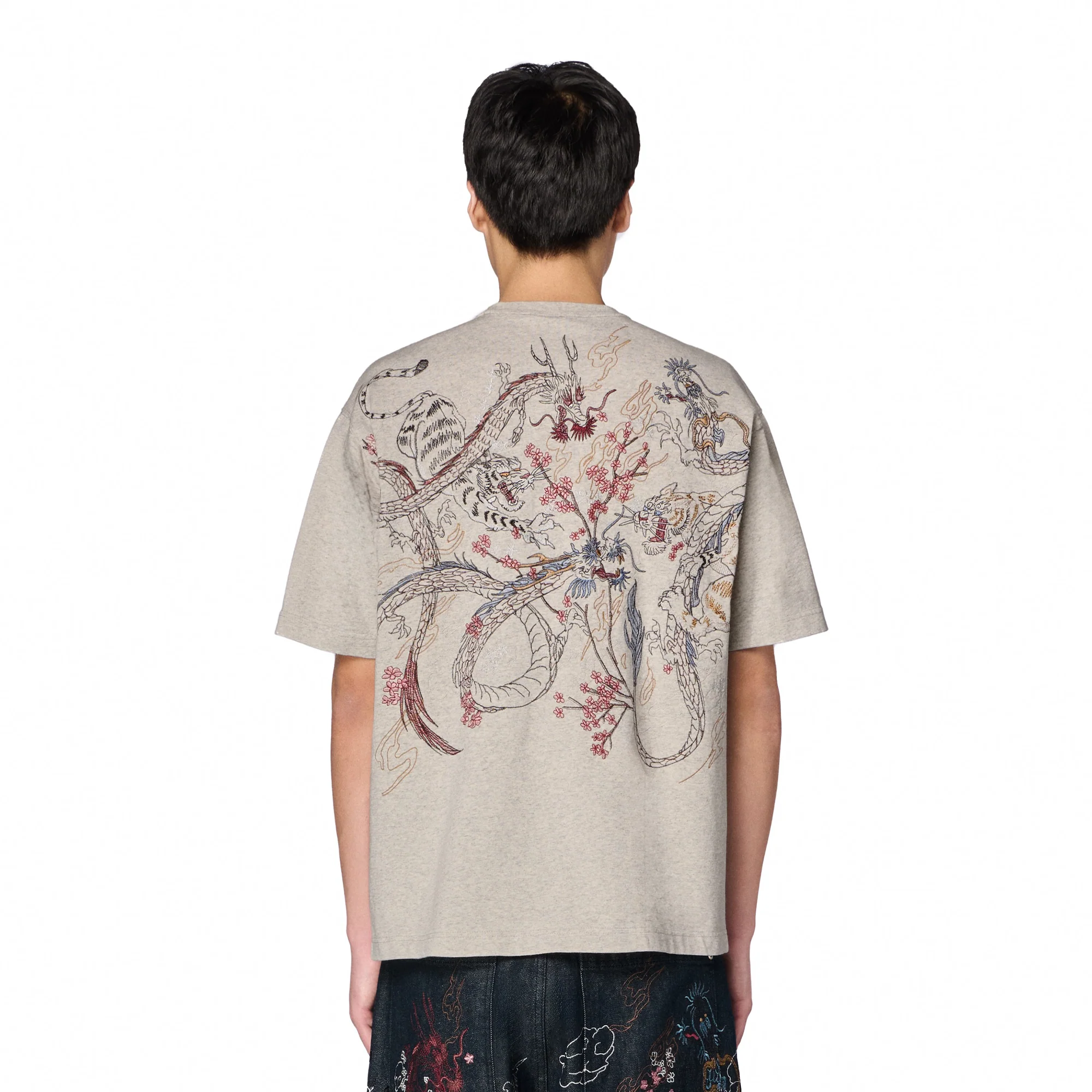 "yakuza" T Shirt grey melange - Image 6