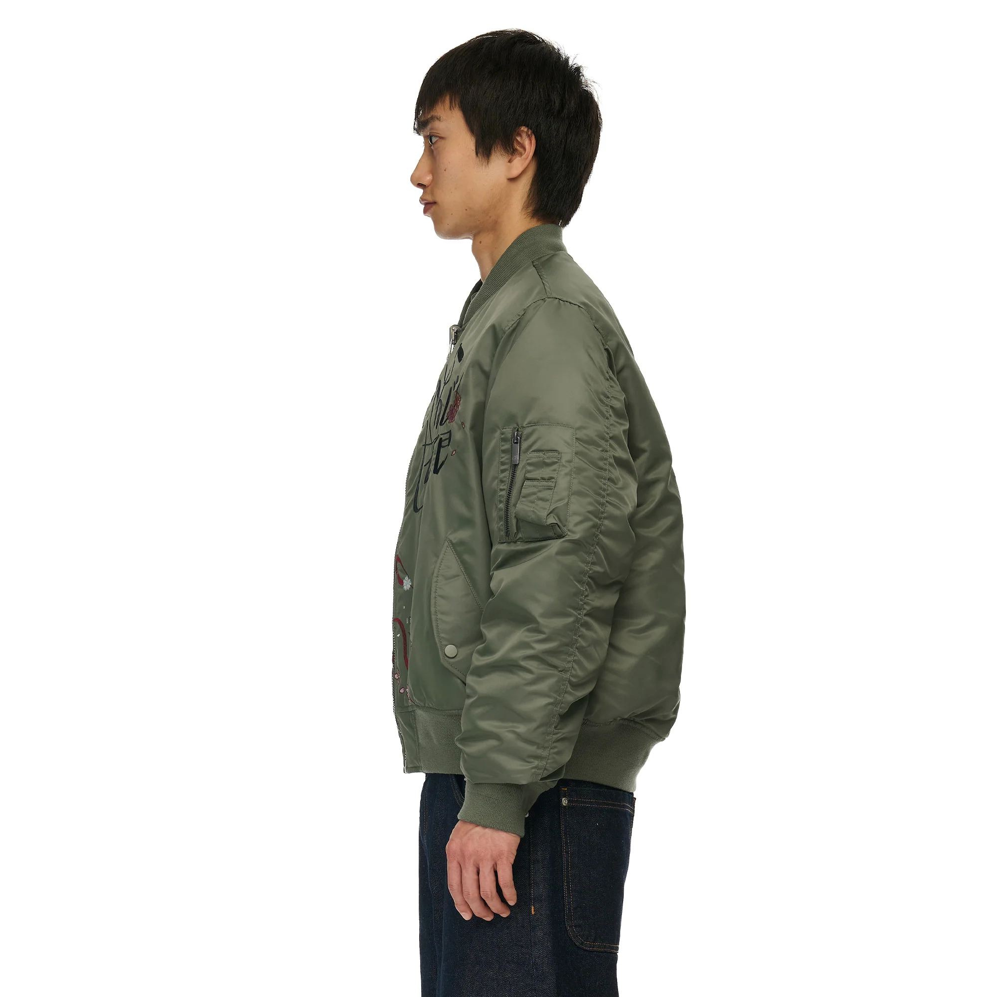 "yakuza v2" bomber Jacket dark green - Image 14