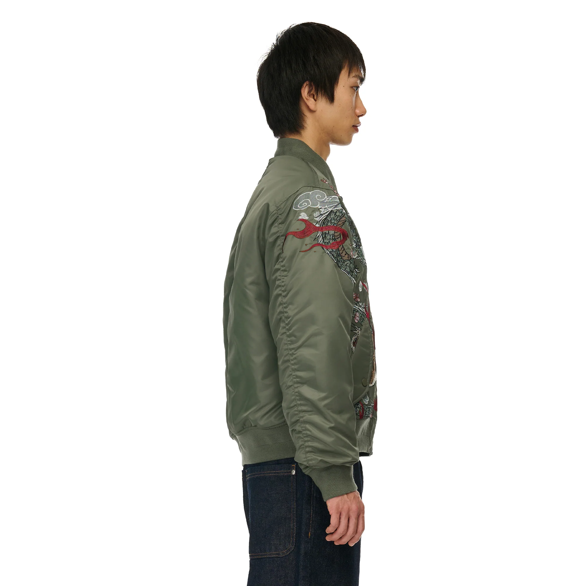 "yakuza v2" bomber Jacket dark green - Image 16
