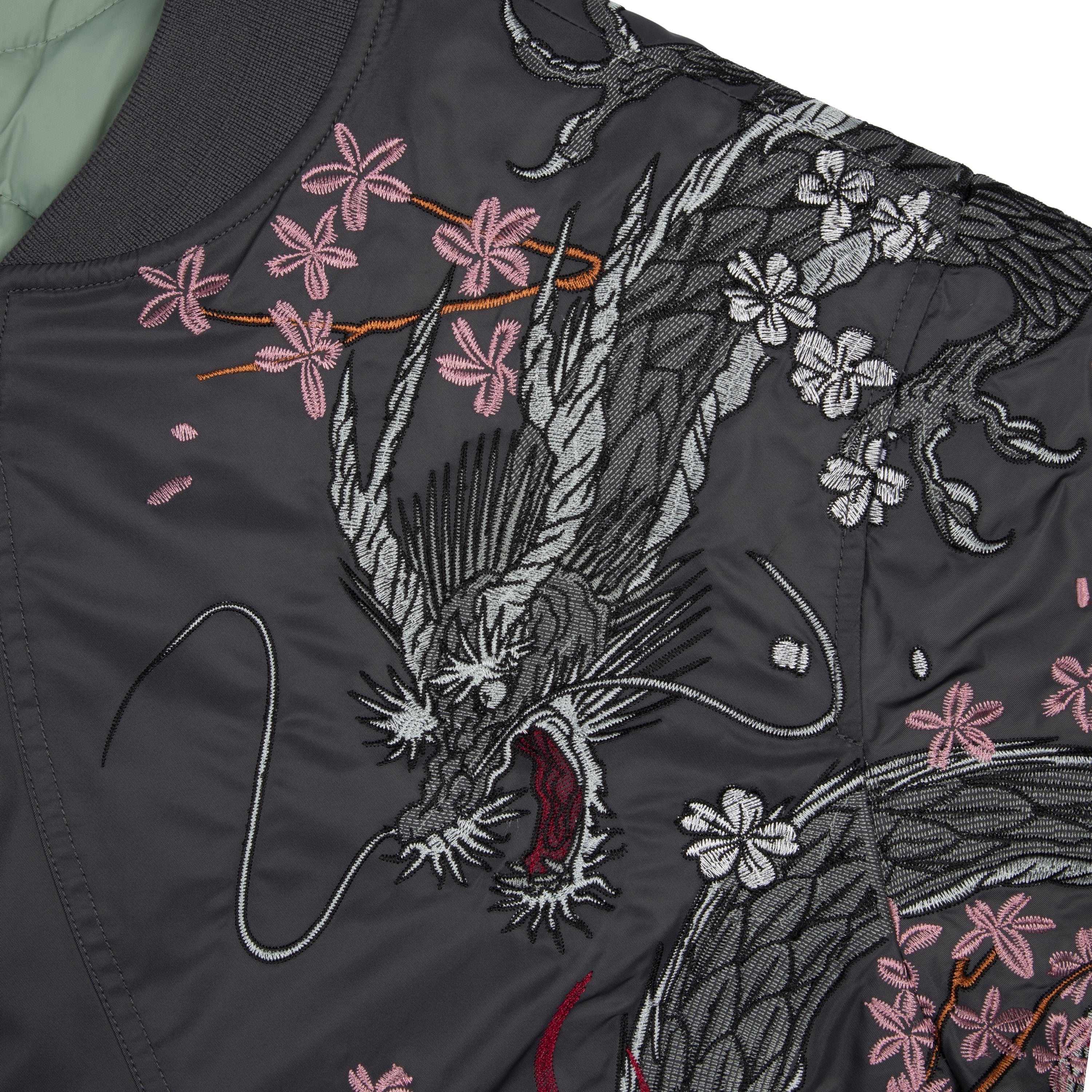 "yakuza v2" bomber Jacket dark grey - Image 8