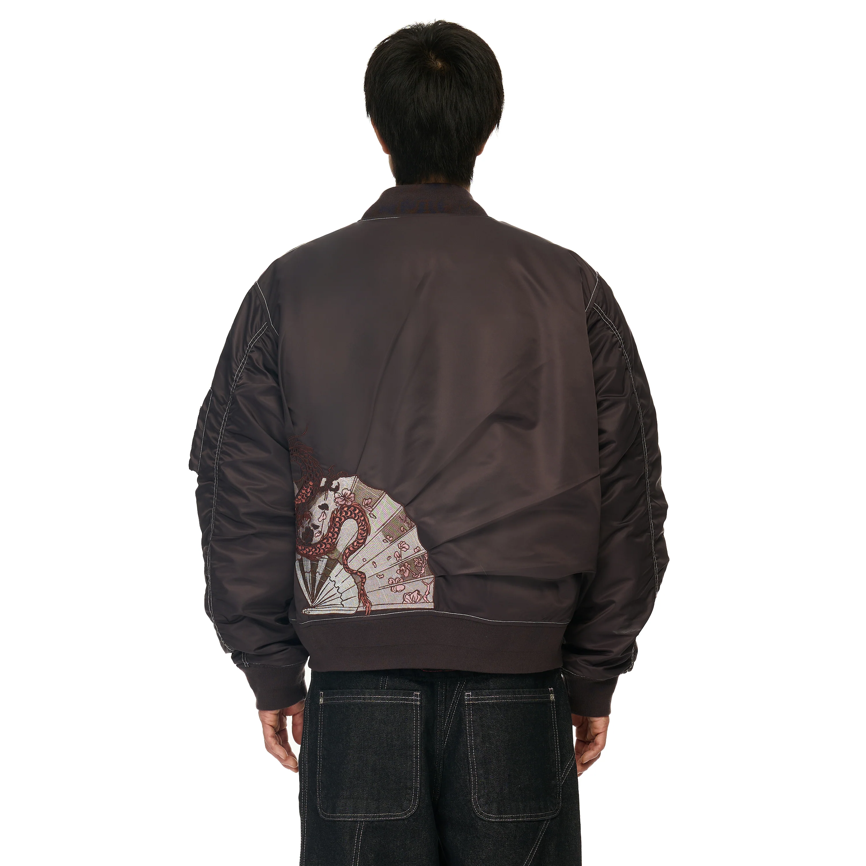 "yakuza v2" bomber Jacket deep plum - Image 15