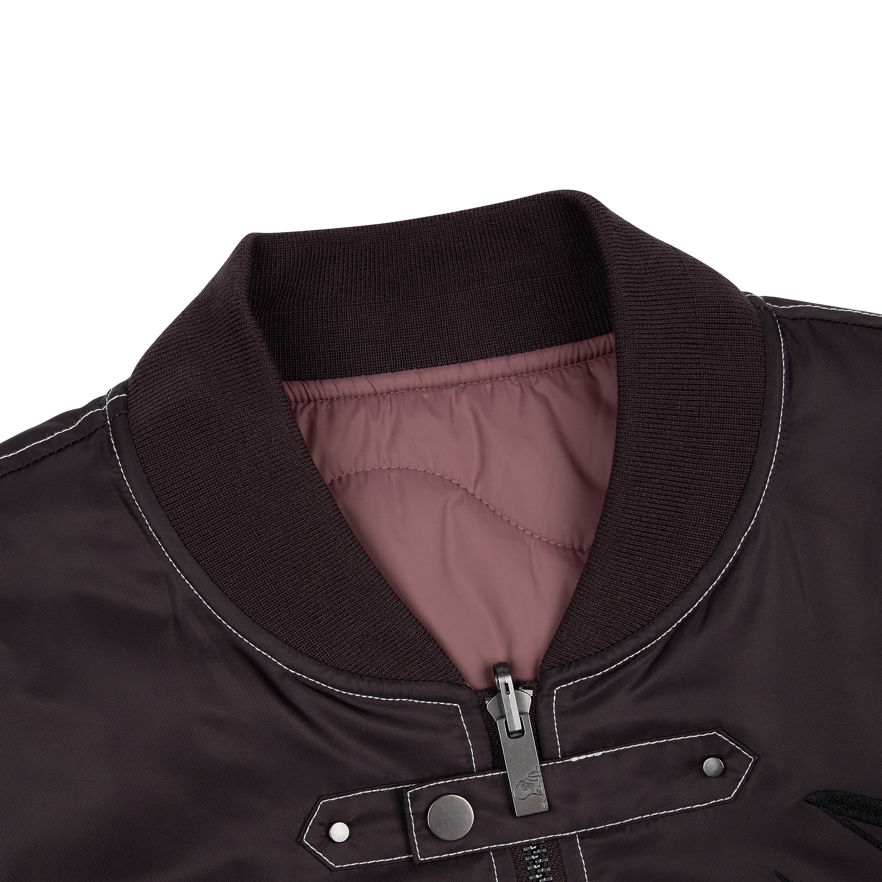 "yakuza v2" bomber Jacket deep plum - Image 5