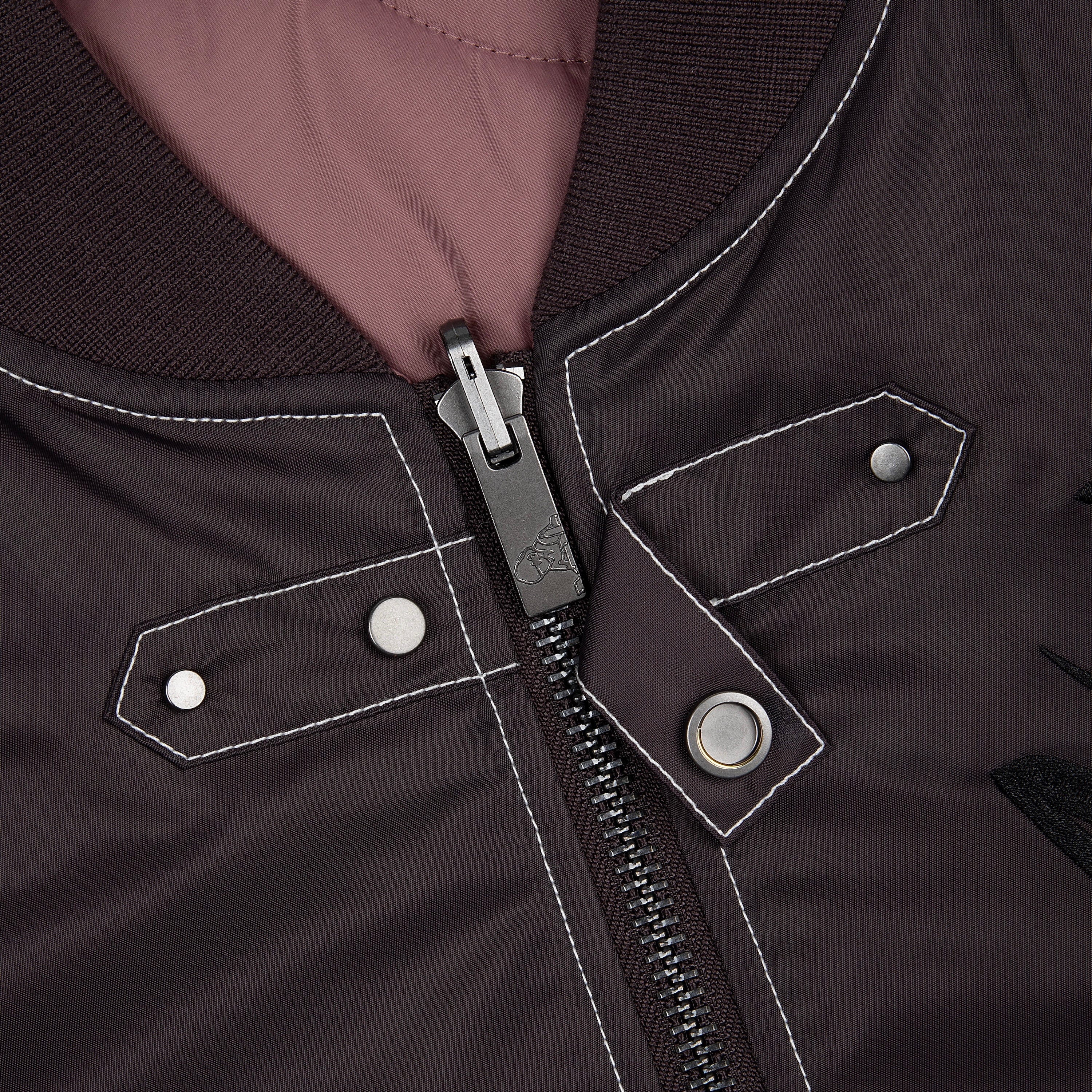 "yakuza v2" bomber Jacket deep plum - Image 6