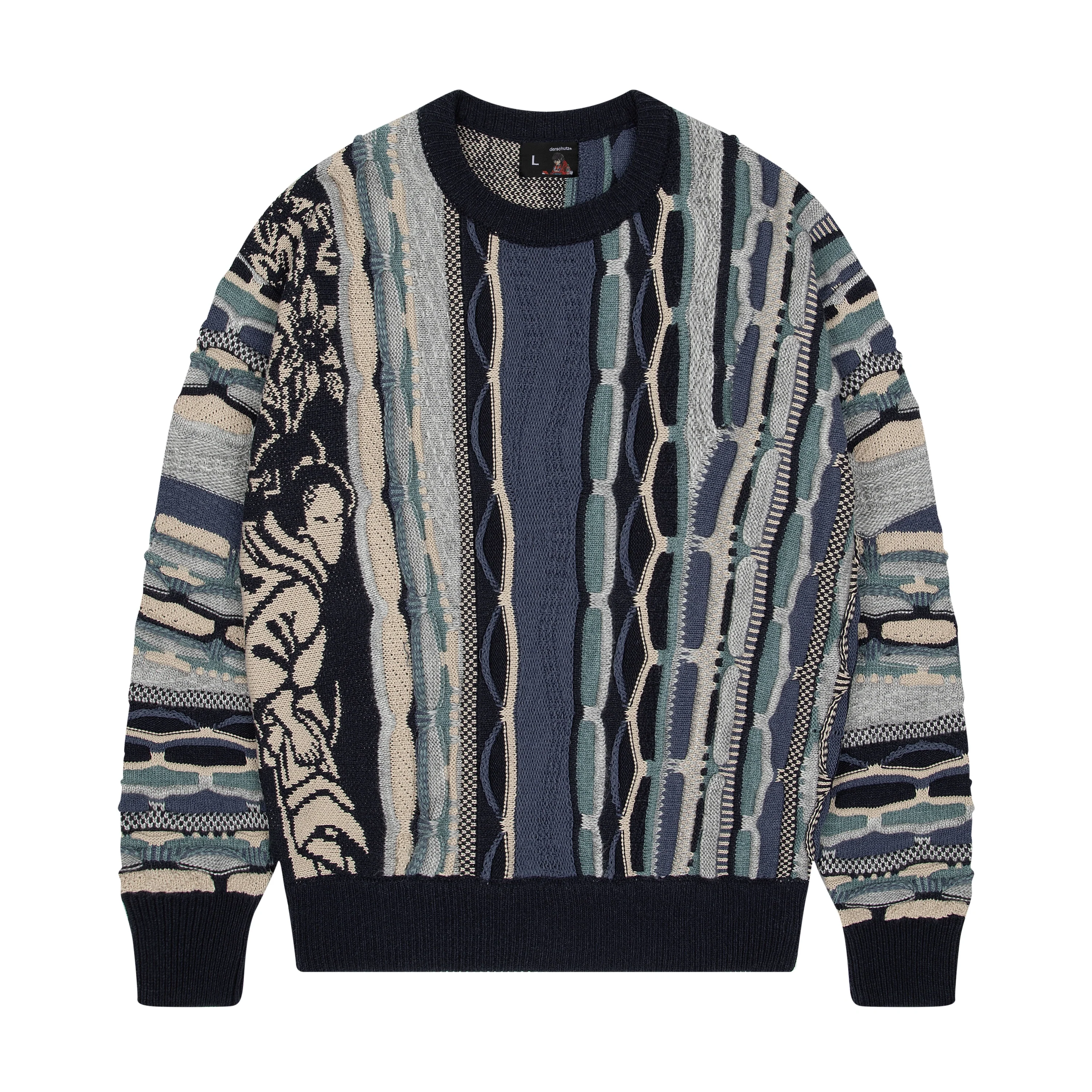 "yakuza v2" Knit dark blue