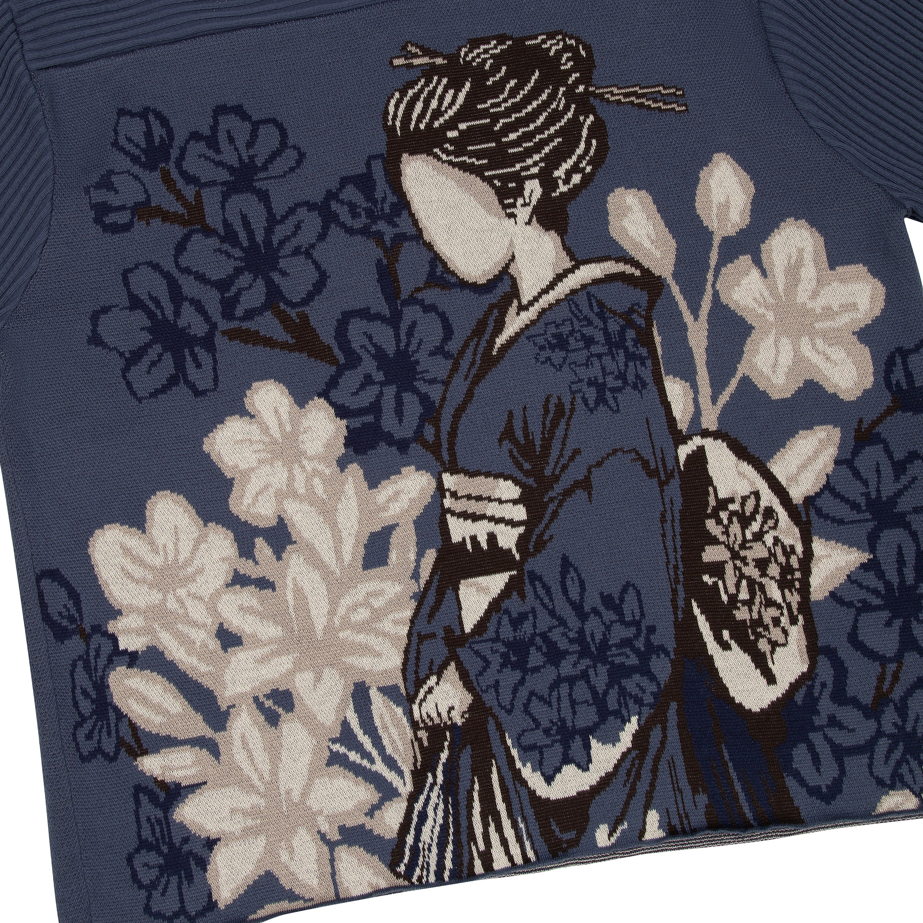 "yakuza v2" knitted Jersey blue - Image 4