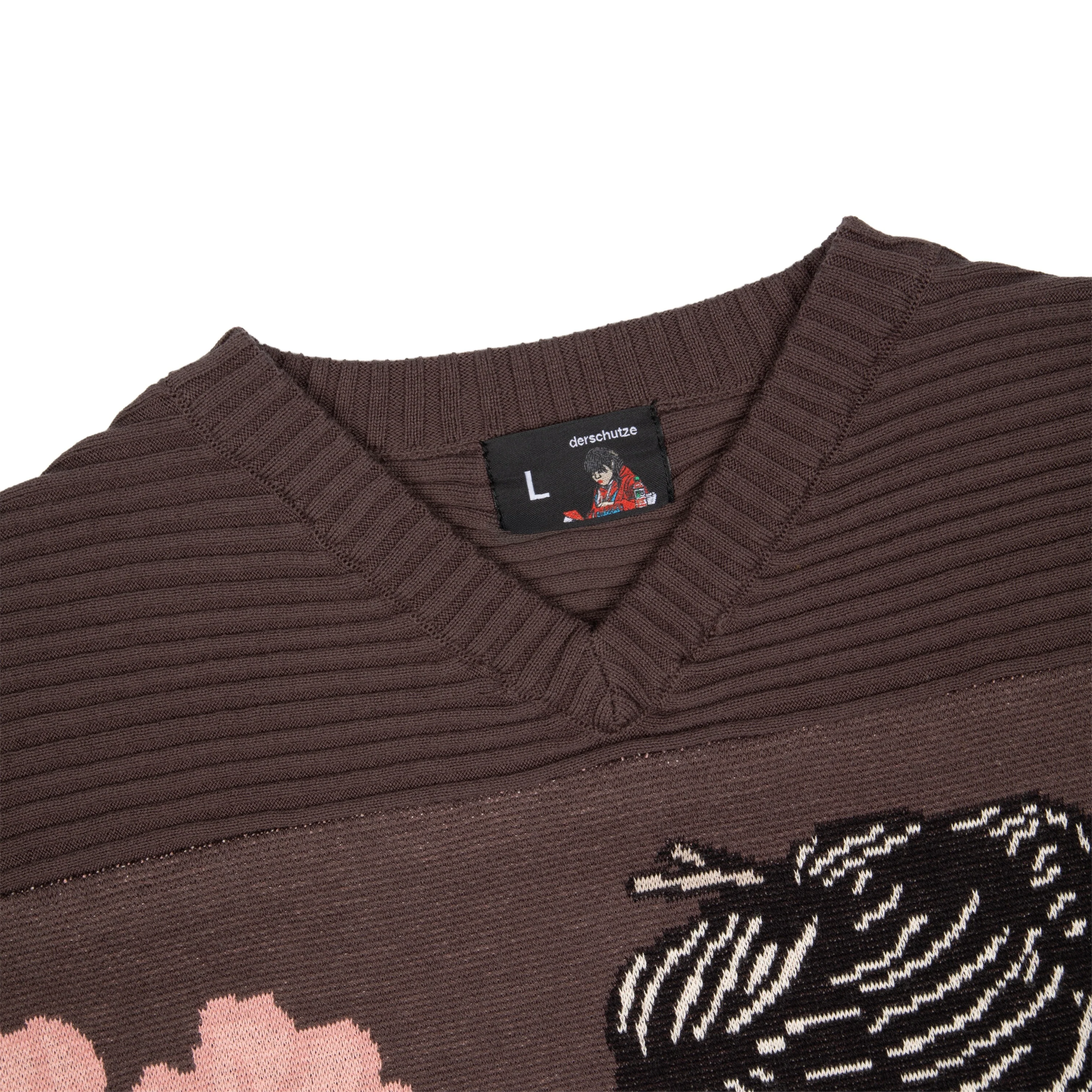 "yakuza v2" knitted Jersey brown - Image 3