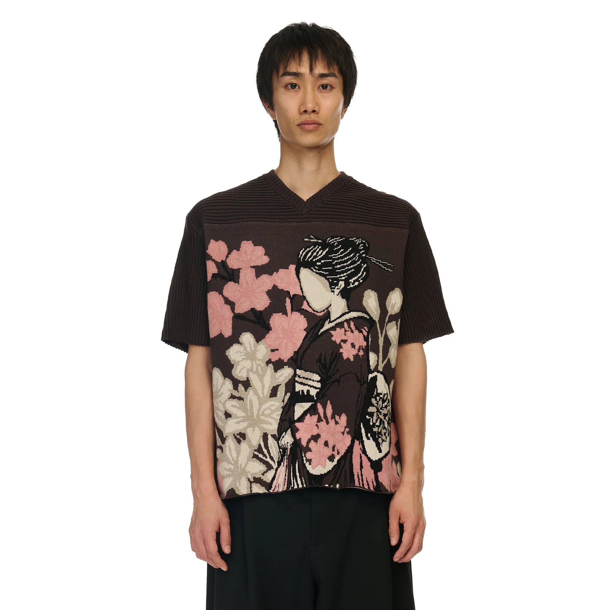 "yakuza v2" knitted Jersey brown - Image 5