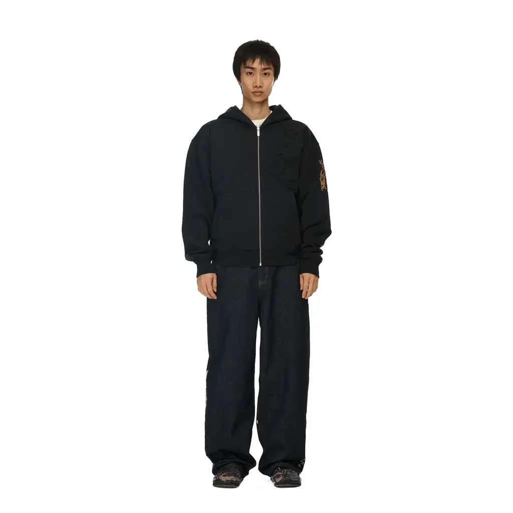 "yakuza v2" Zip Up dark grey - Image 12