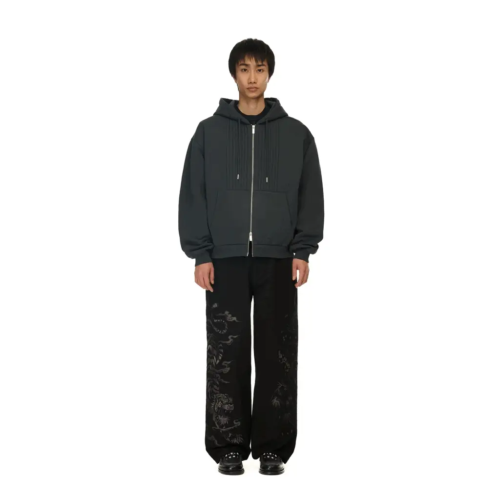 "yakuza v2" Zip Up grey - Image 10
