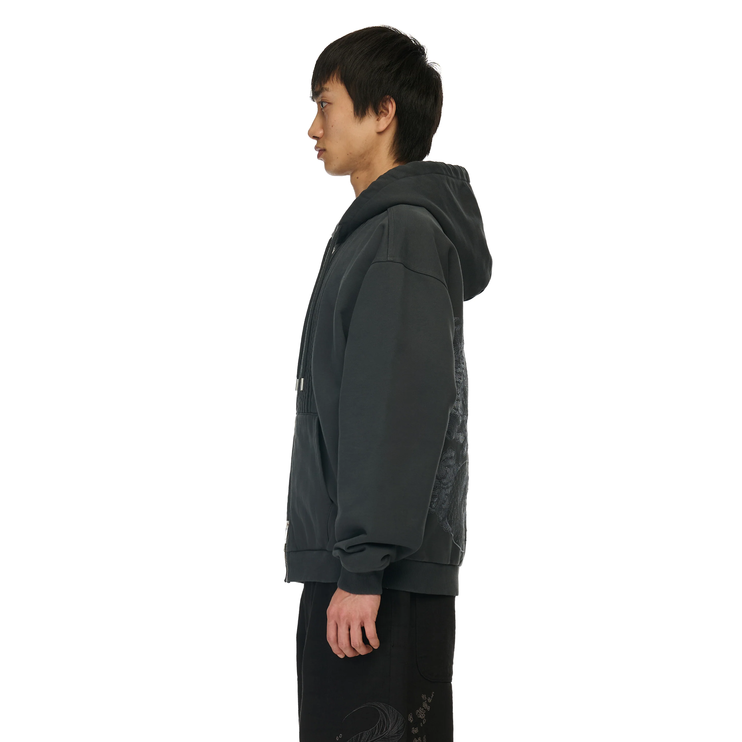 "yakuza v2" Zip Up grey - Image 7