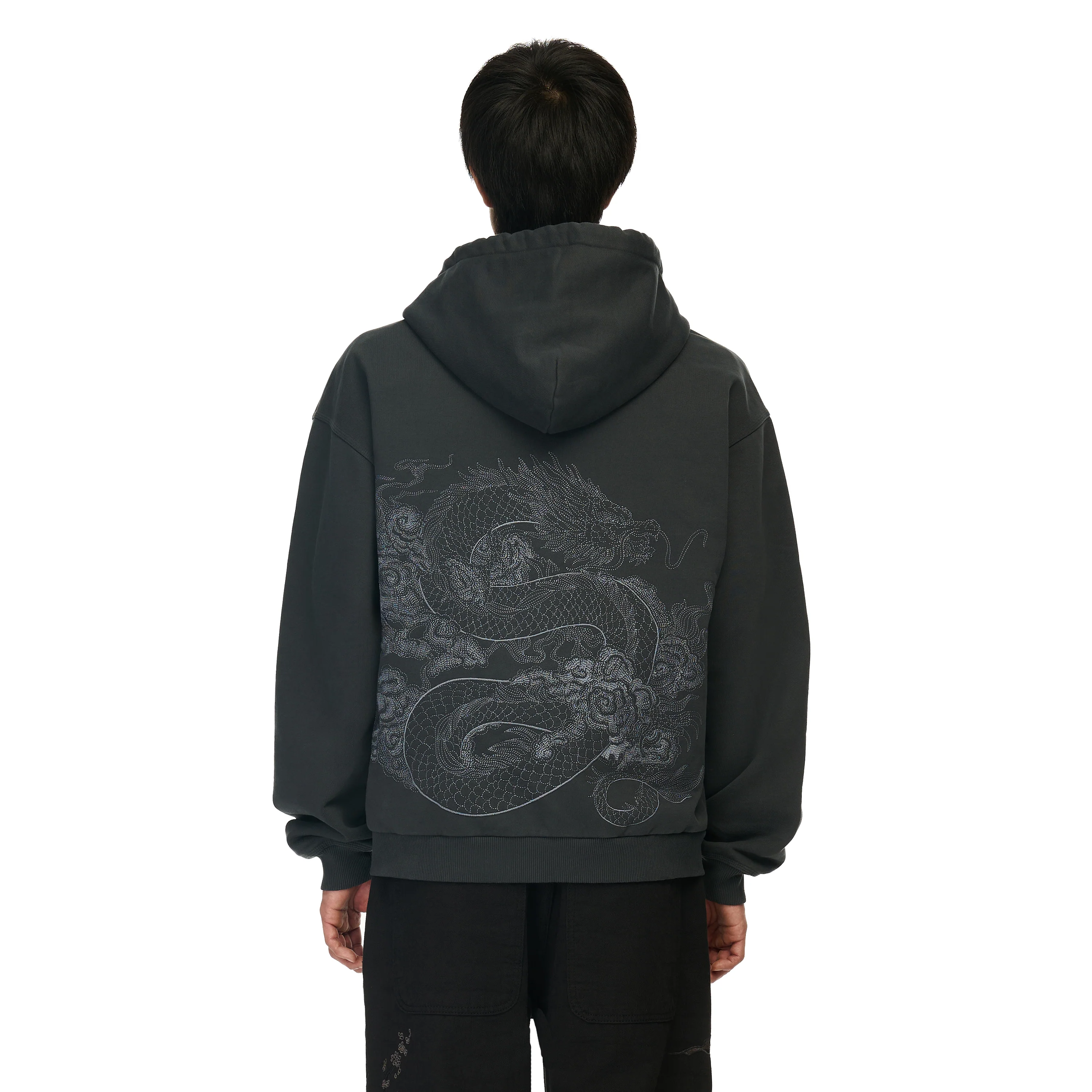 "yakuza v2" Zip Up grey - Image 8