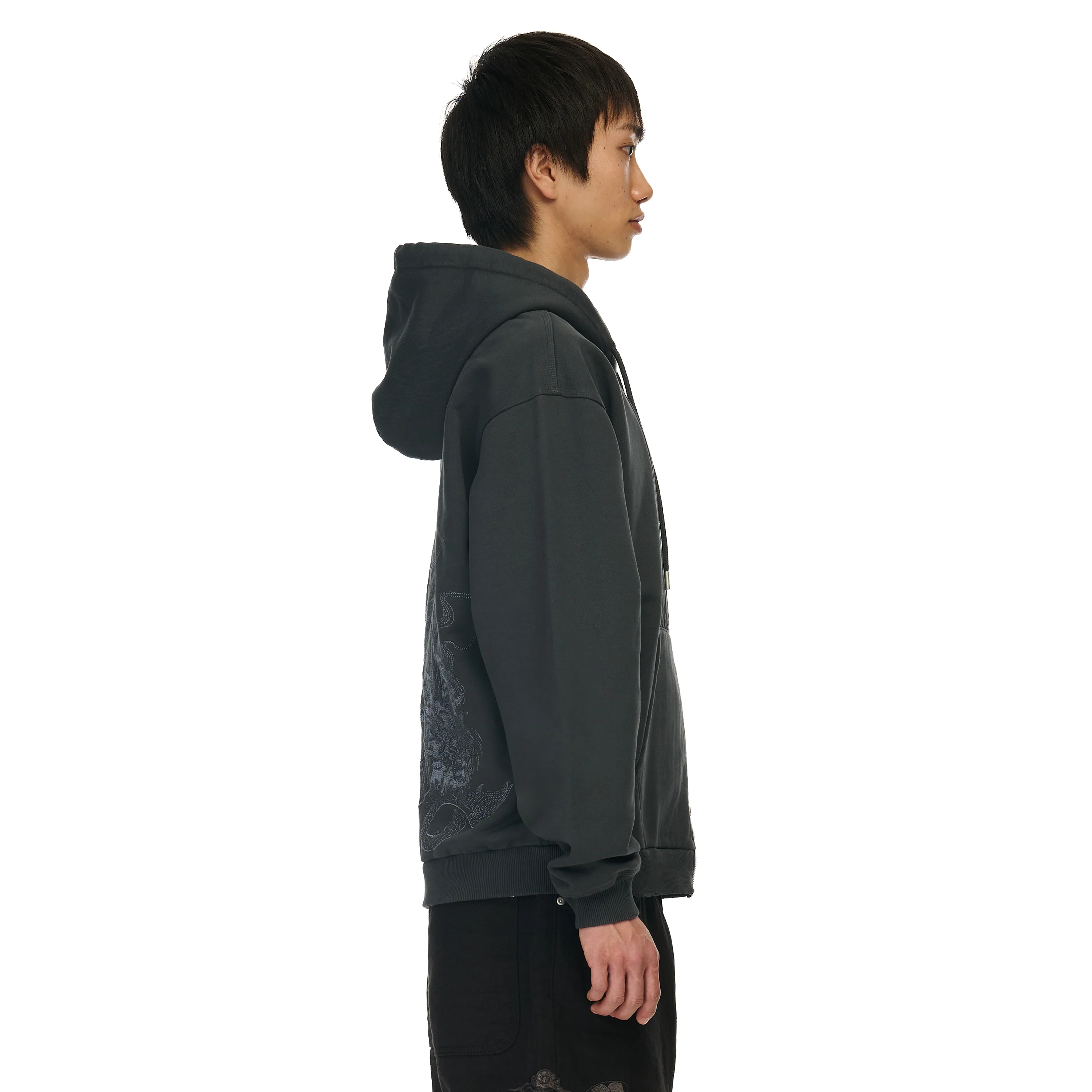 "yakuza v2" Zip Up grey - Image 9