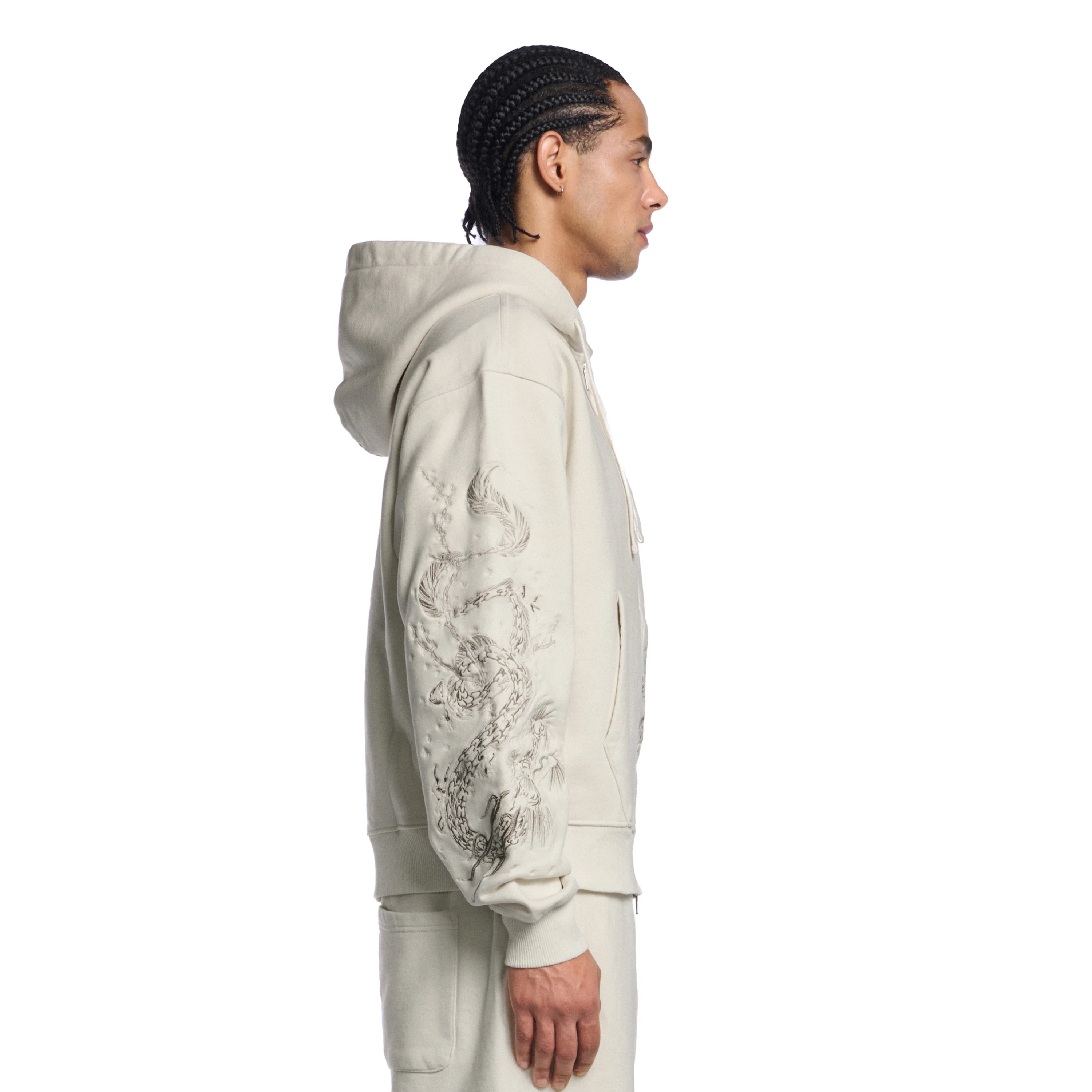 "yakuza v3" Zip Up off white - Image 11