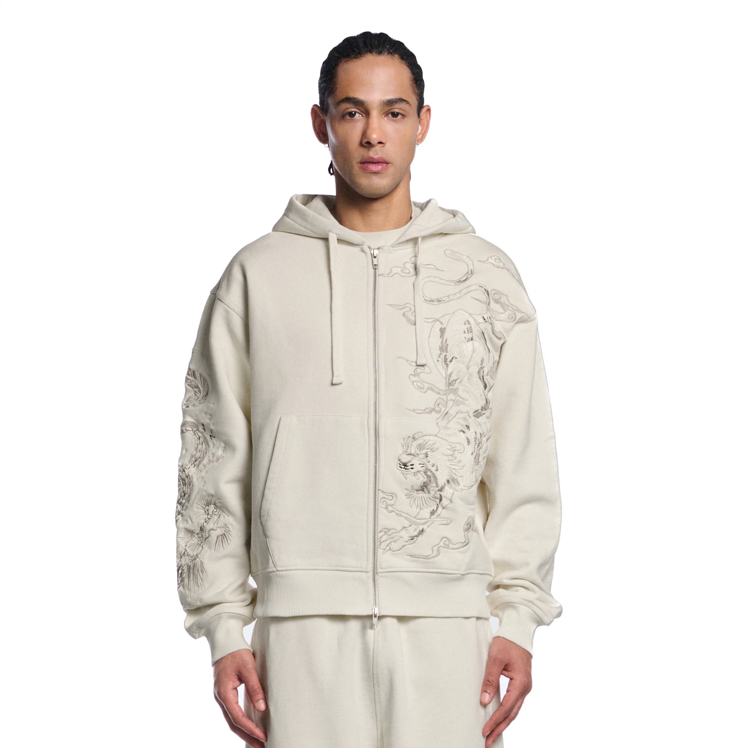 "yakuza v3" Zip Up off white - Image 8