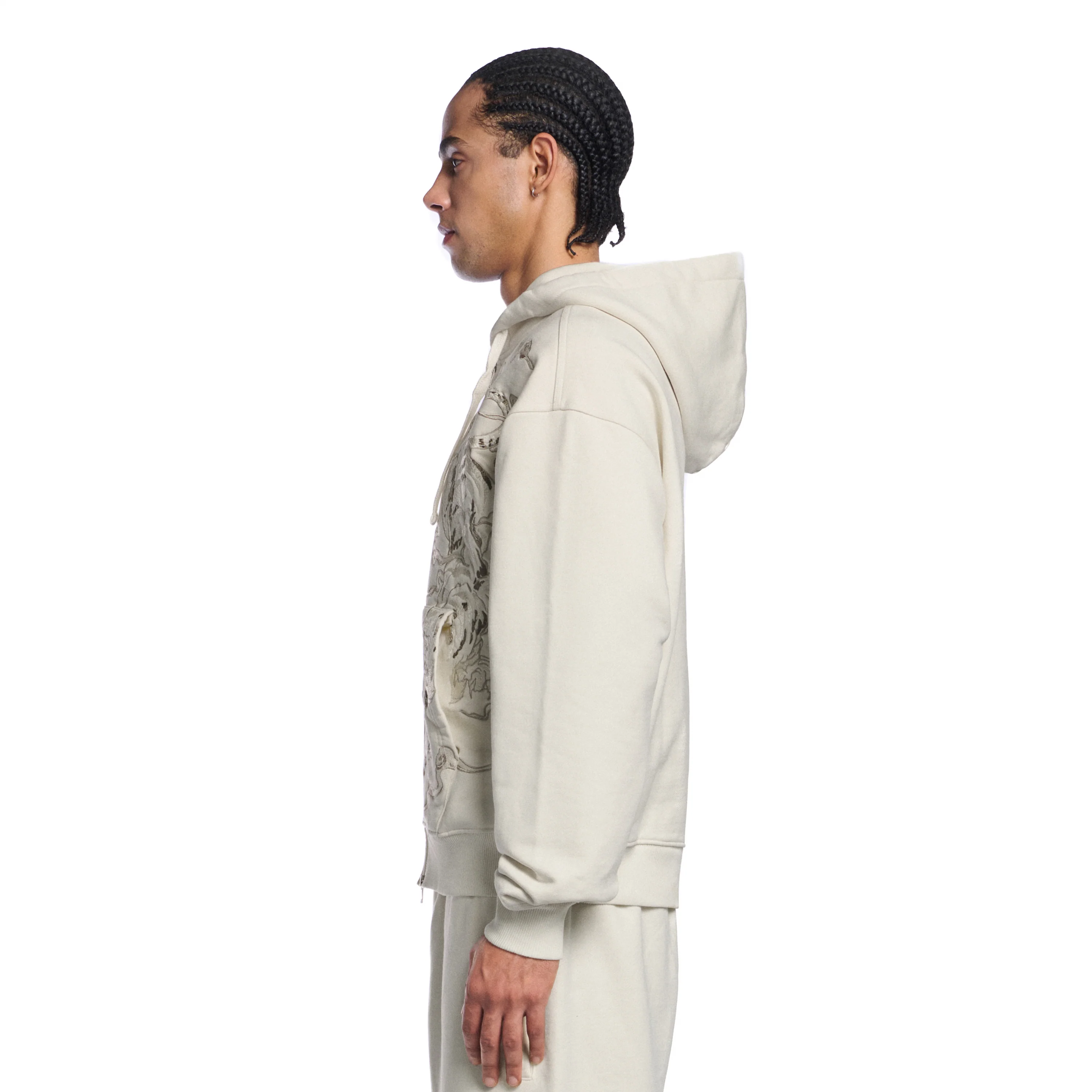 "yakuza v3" Zip Up off white - Image 9