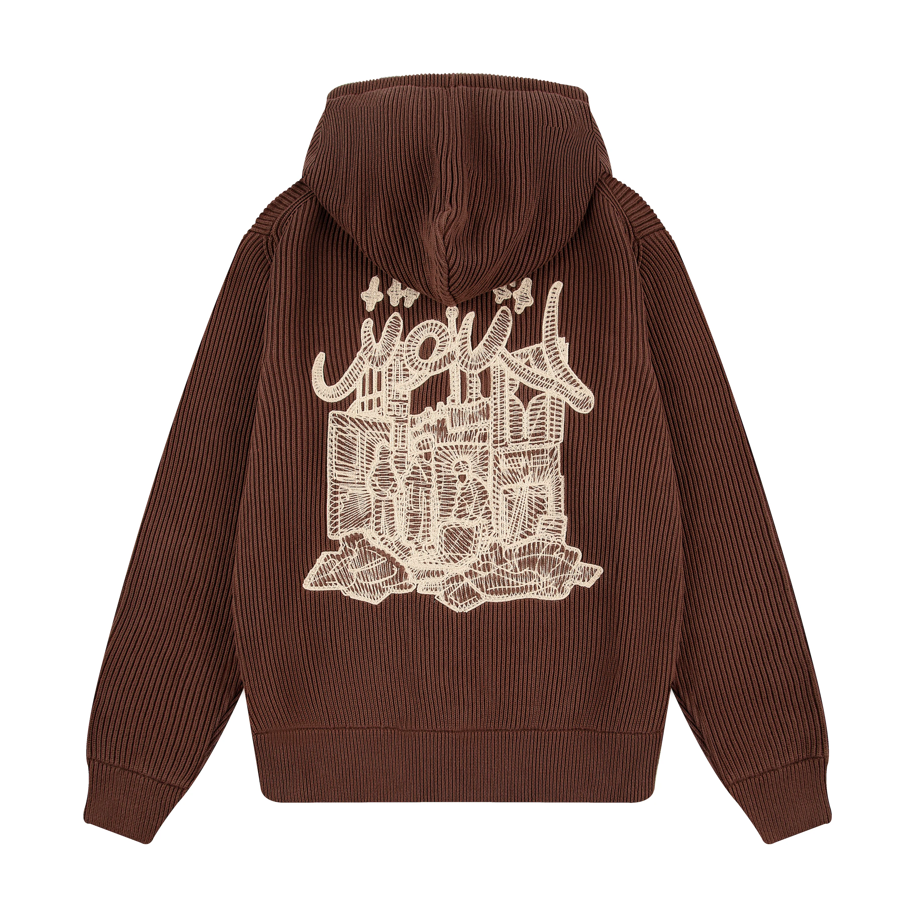 "yasmin v3" Zip Up knit brown - Image 2