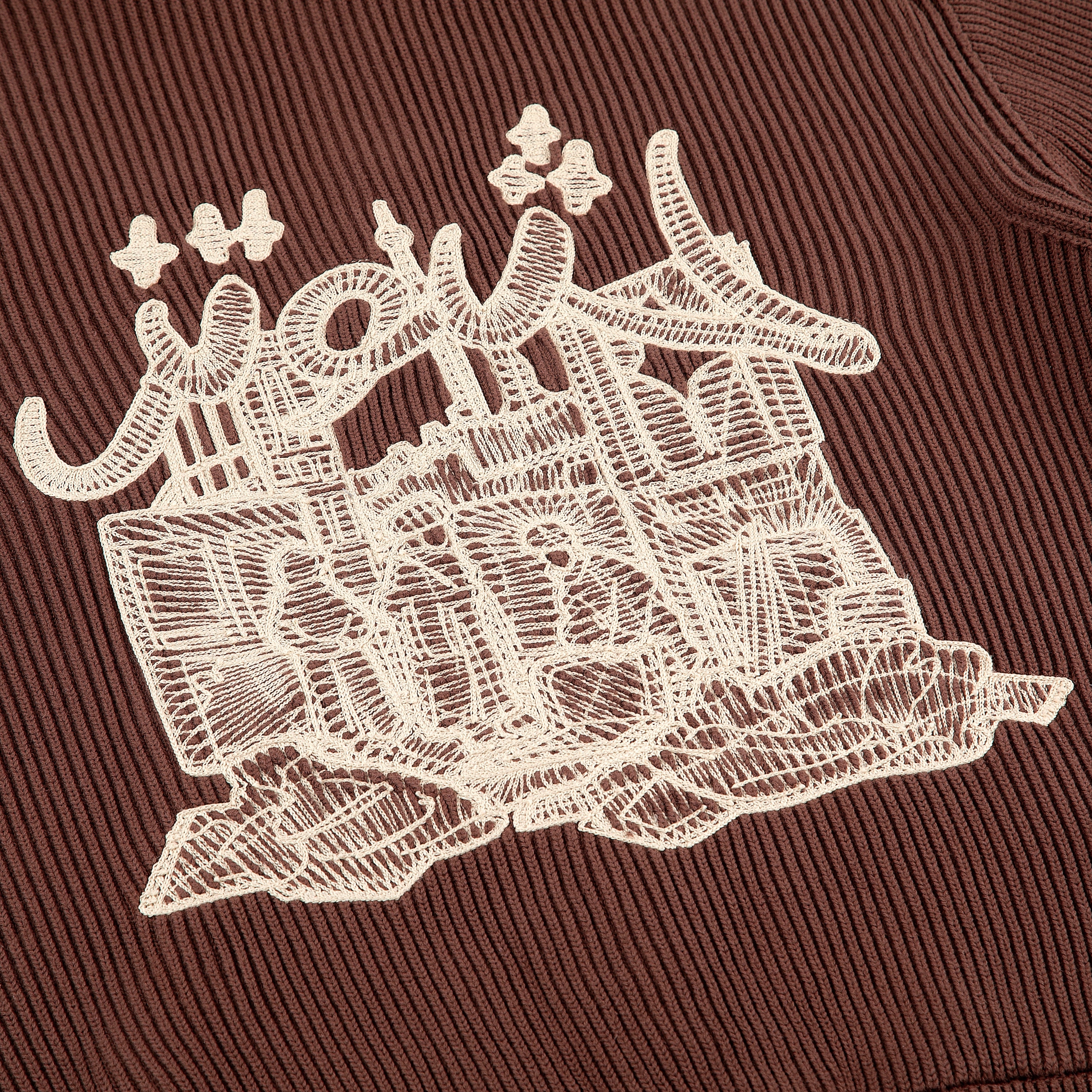 "yasmin v3" Zip Up knit brown - Image 4