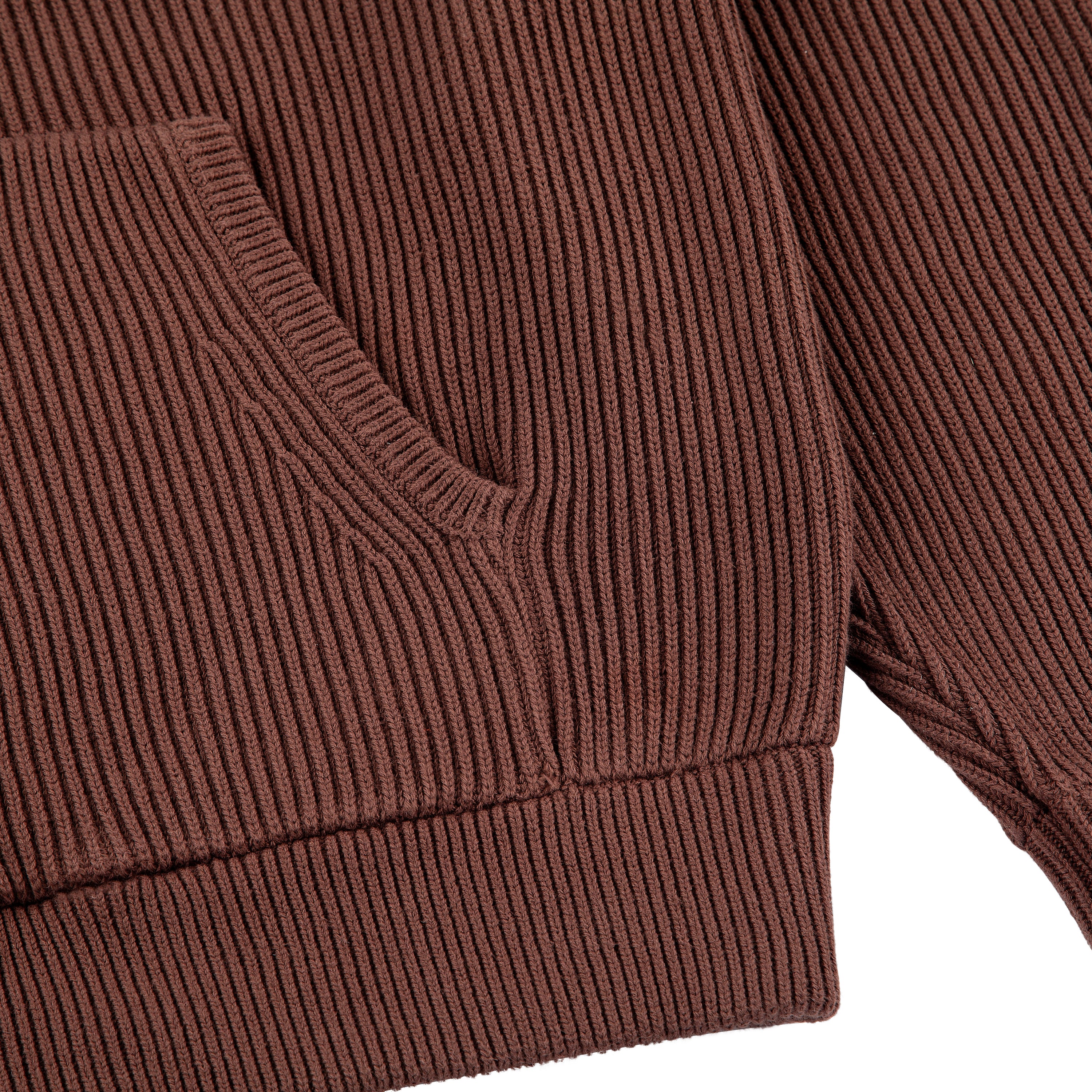 "yasmin v3" Zip Up knit brown - Image 5