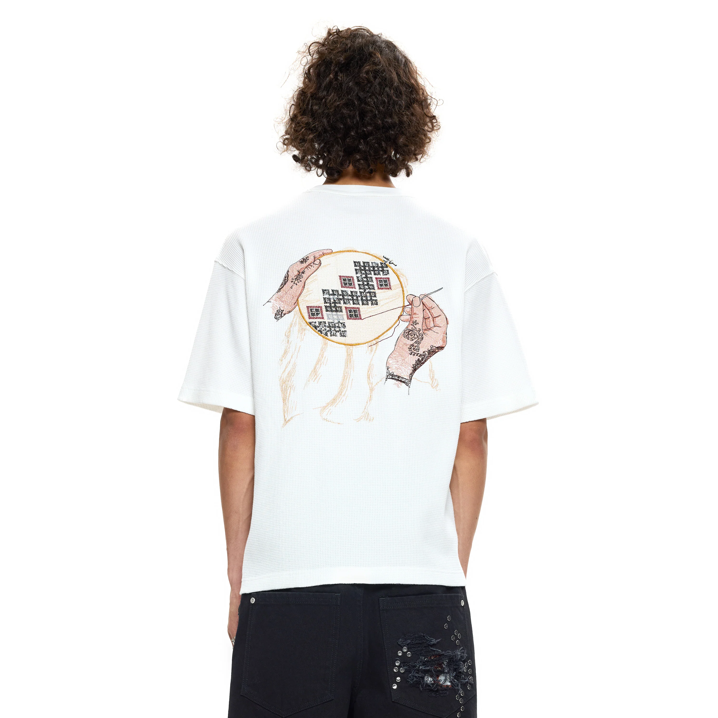 "yasmin v4" waffle T Shirt - Image 7